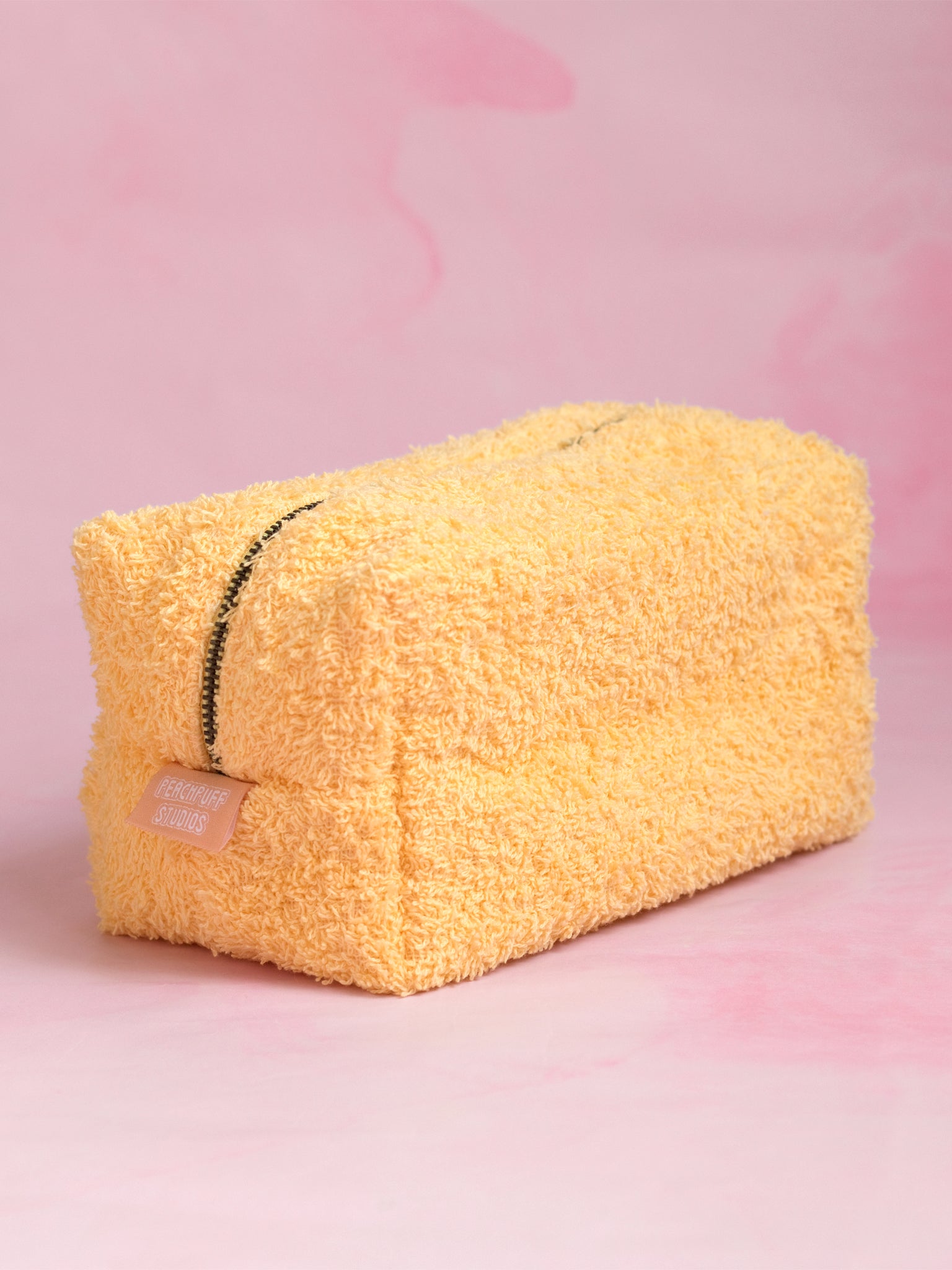 Yellow Terrycloth Towelling Makeup Bag – Peachpuff Studios