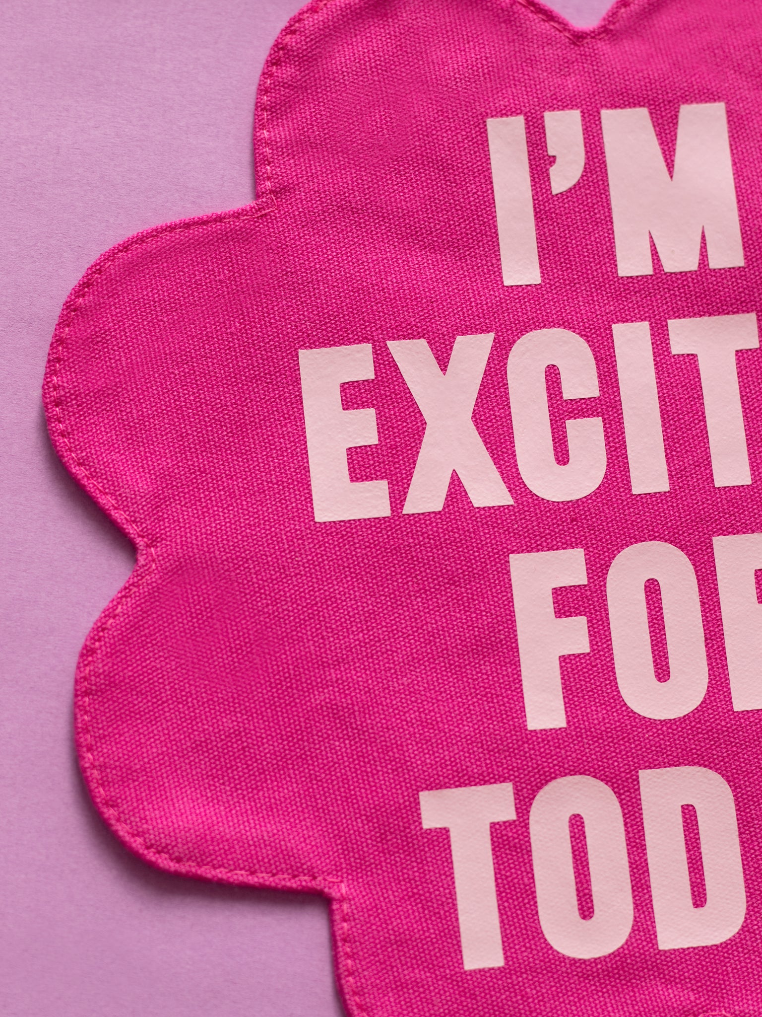 'I'm Excited For Today' Floral Canvas Wall Banner