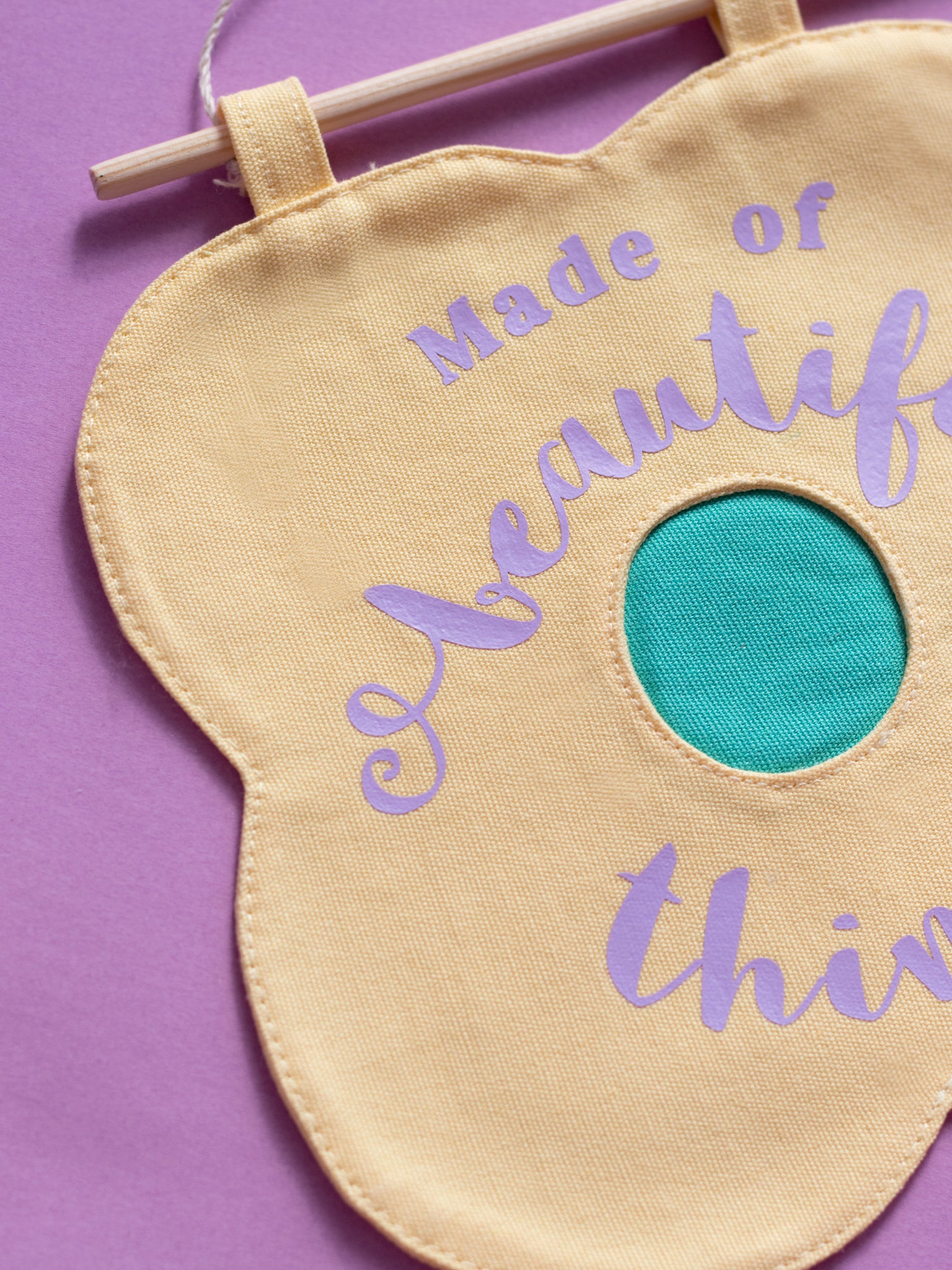 'Made Of Beautiful Things' Floral Canvas Wall Banner