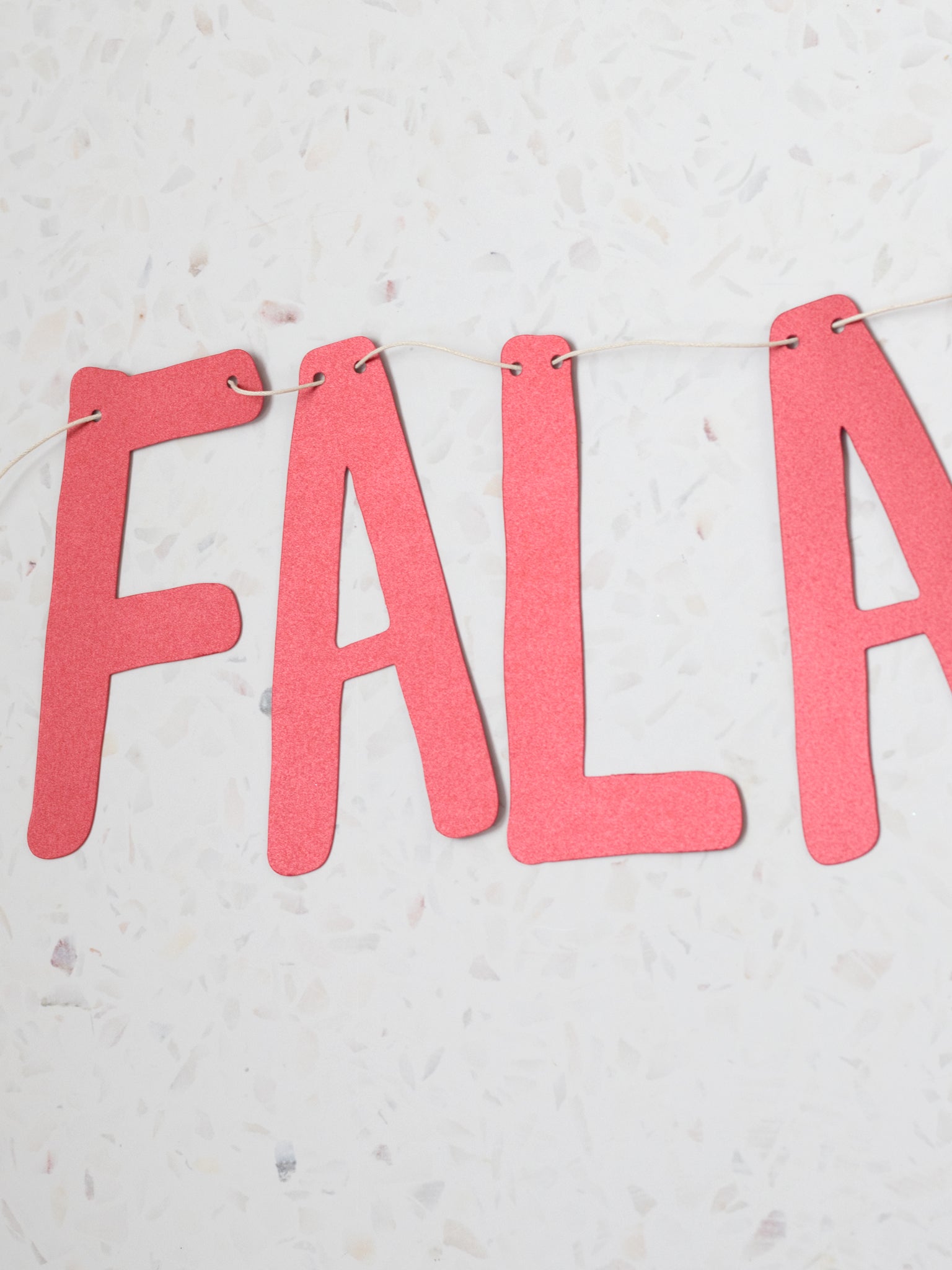 'Falalala' Christmas Paper Bunting - Red