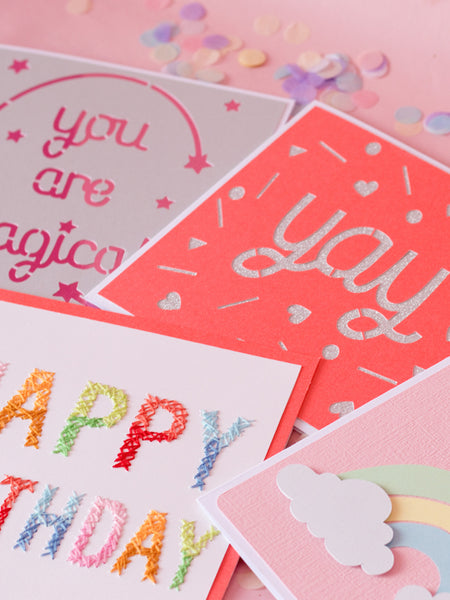 balloon papercut greeting card