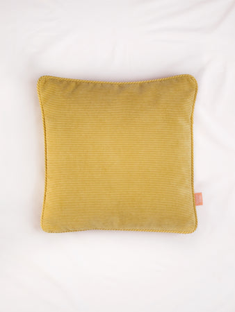 Yellow Corduroy Cushion Cover